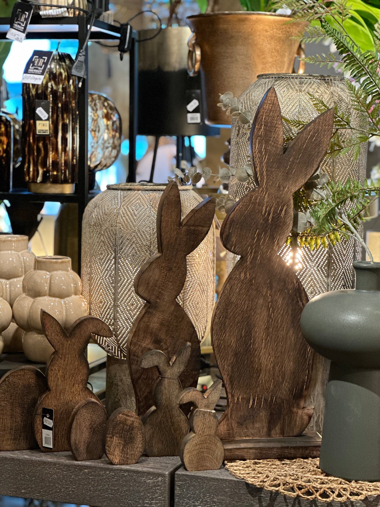 Kiristi Brown wood rabbit statue big S 719845 Ptmd