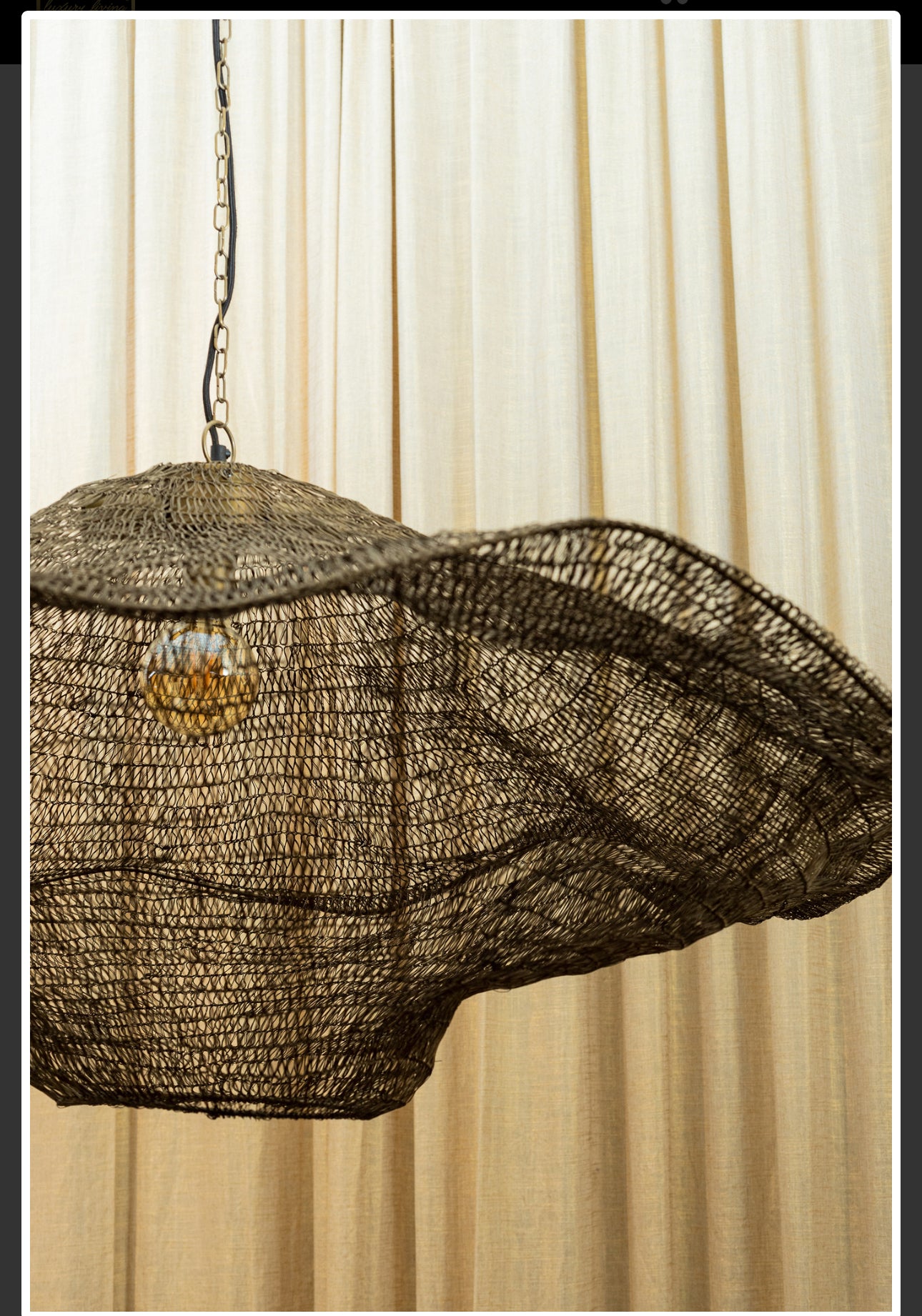 Lailaa Brass iron ceiling lamp wavy L 120.0 x 120.0 x 53.0 cm Ptmd 715244