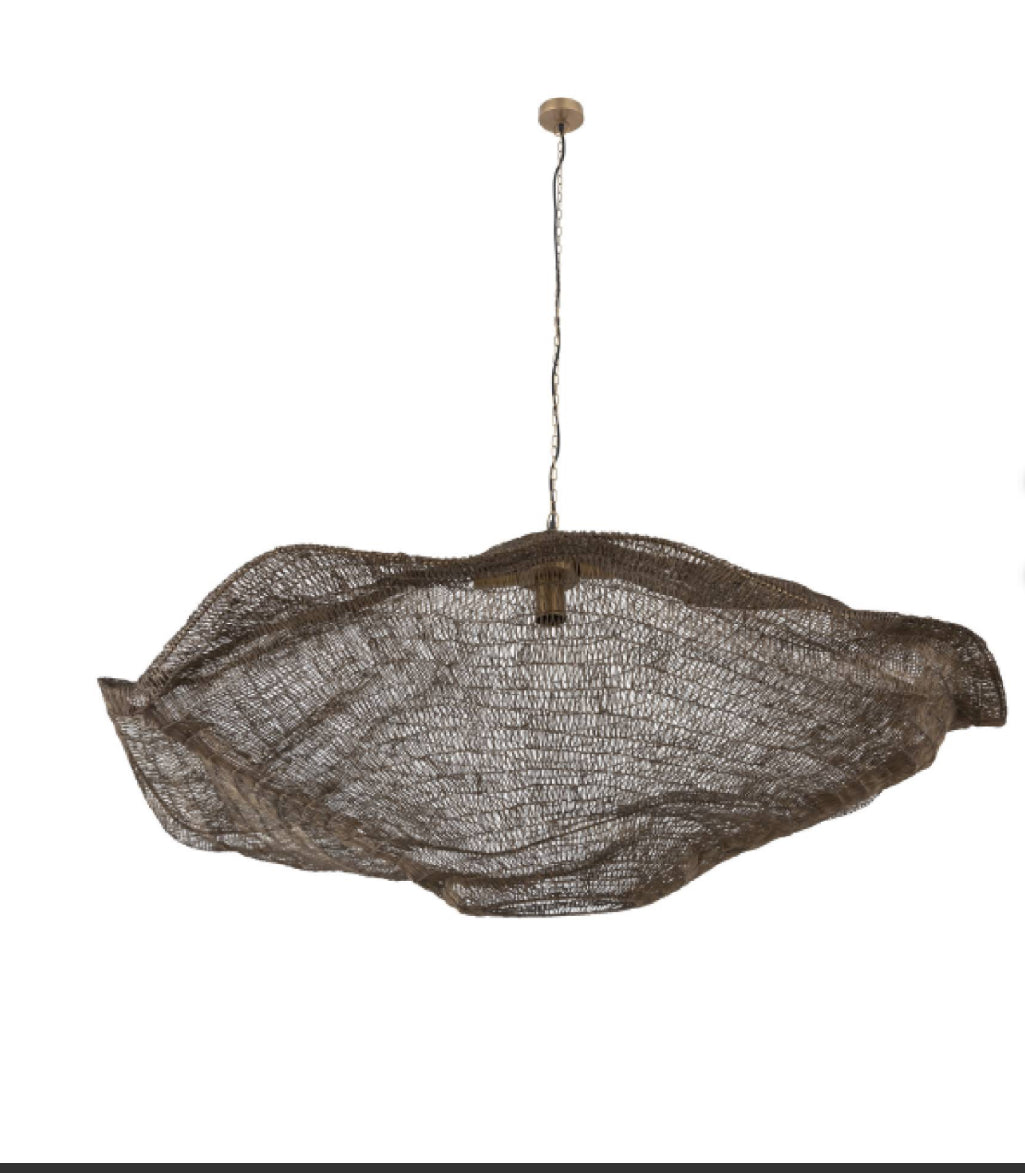 Lailaa Brass iron ceiling lamp wavy L 120.0 x 120.0 x 53.0 cm Ptmd 715244