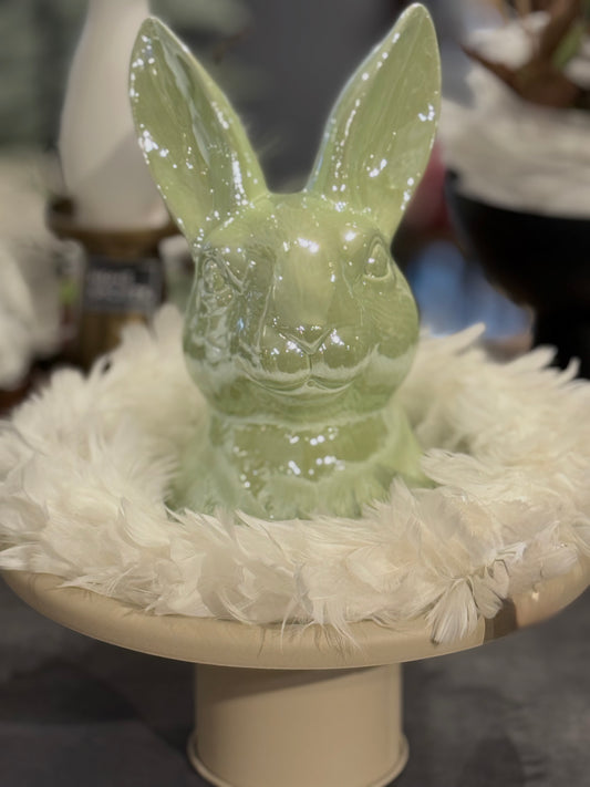 Metall Tablett "Zenon" auf Fuß, D31cm, H14cm