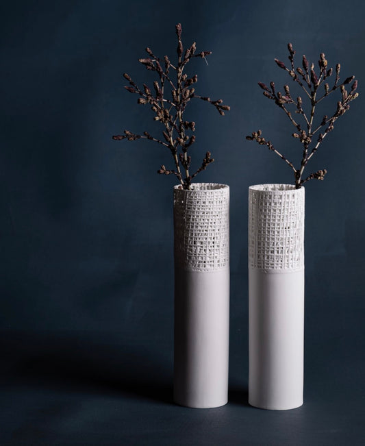 GAZE Vase S 22 cm Klatt Objects 
Vase aus Bone China Porzellan Filament. Farbe: Weiß